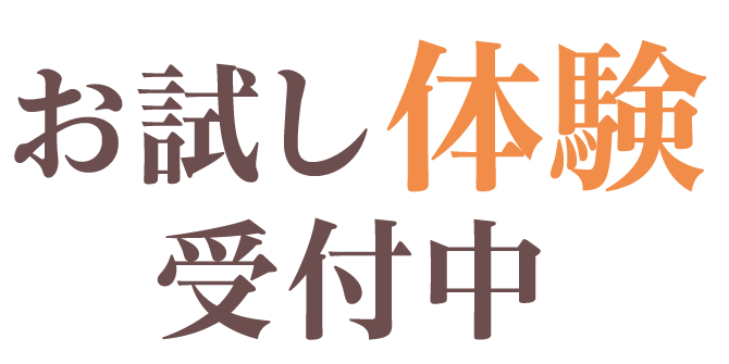 お試し体験受付中